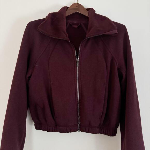 LULULEMON Plush Times Jacket Heathered Dark Adobe Maroon 6 - Picture 5 of 11